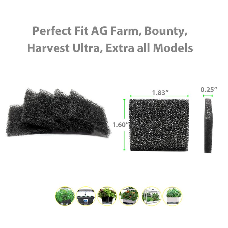 Ulrempart 24-Pack Pump Filter Sponge Compatible with AG Garden Harvest  Bounty  Farm  Extra  Ultra All Models  Replacement Pump Filter Accessories - Image 4